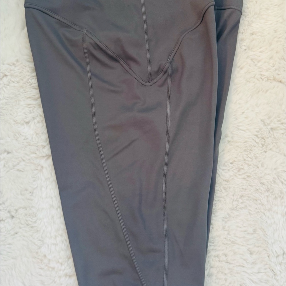 Body NV Women's Gray Zip-Up Athletic Top and Leggings Set - Picture 15 of 15